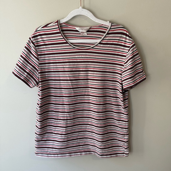 Northern Reflections Striped Short Sleeve Tee Women’s XL Streetwear Athleisure - Picture 1 of 10